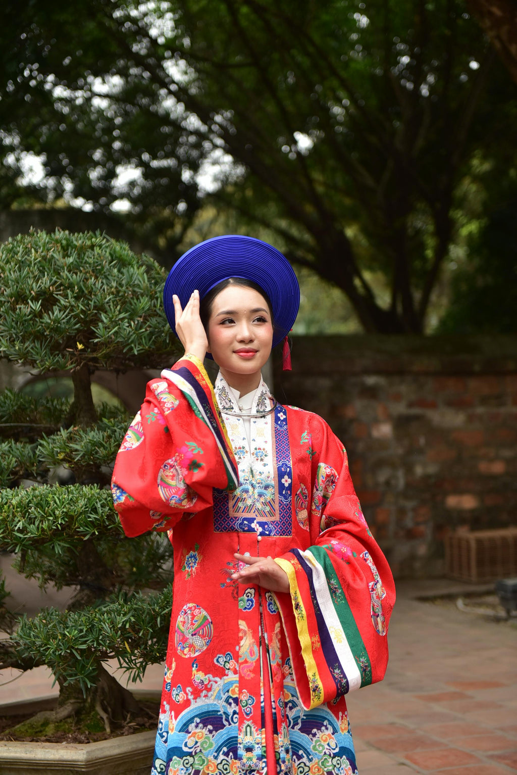 Traditional Vietnamese Red Dress