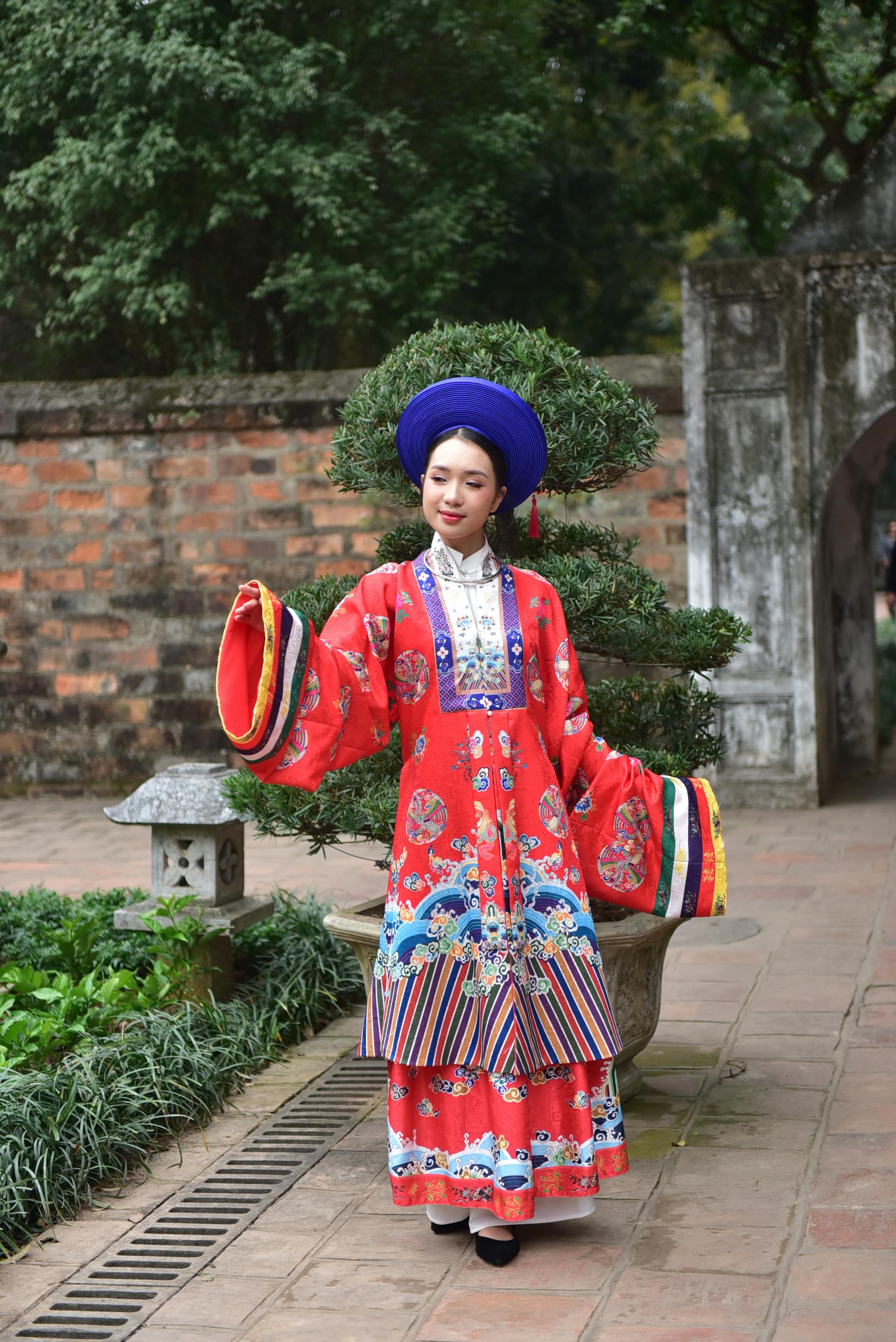Traditional Vietnamese Red Dress