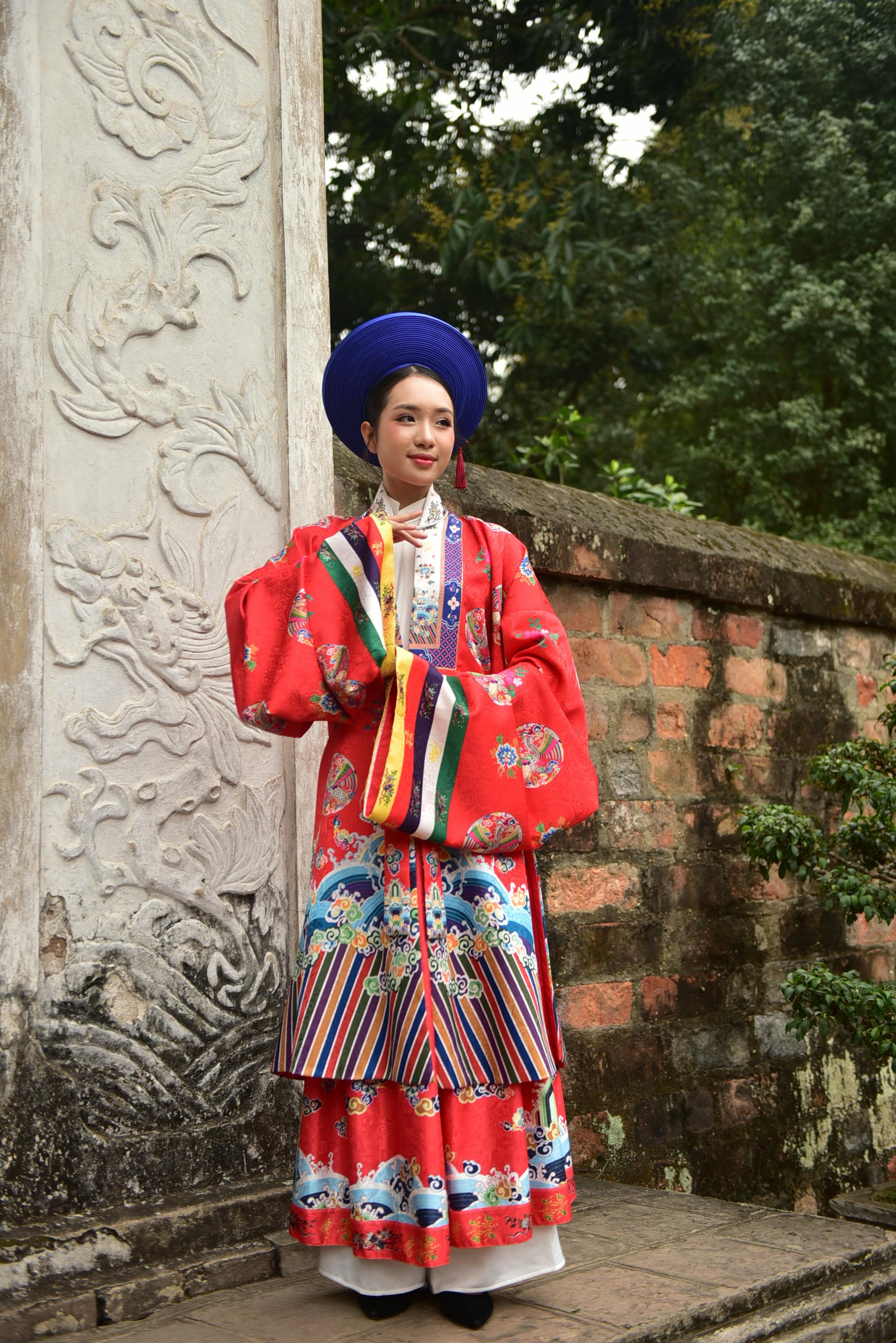 Traditional Vietnamese Red Dress