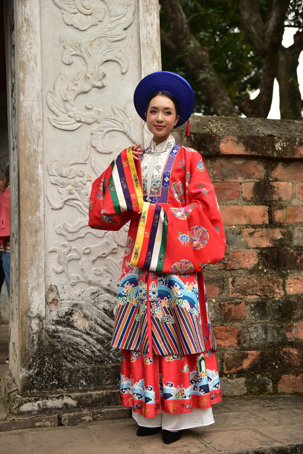 Traditional Vietnamese Red Dress